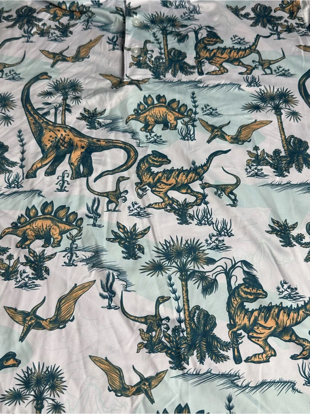 Waggle Land Before Waggle Dinosaurs Performance Golf Polo Shirt XL golf dry fit - Picture 8 of 9